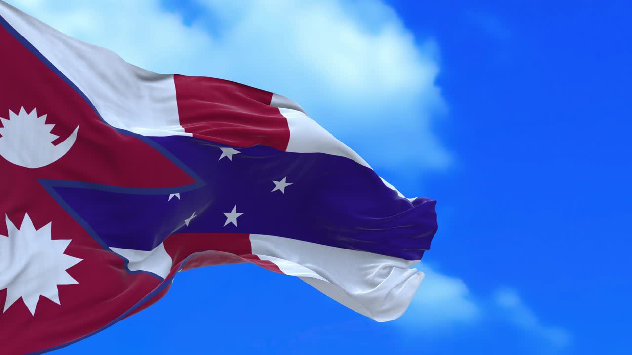 네팔 발의 끊임없는 루프.