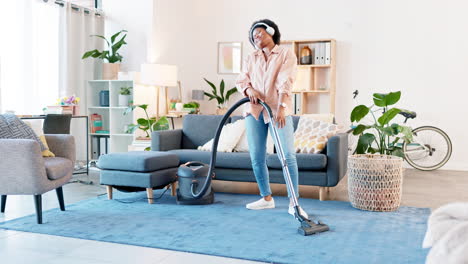 mujer limpiando su apartamento a toda prisa