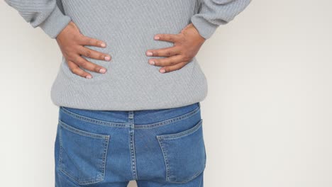 man with lower back pain