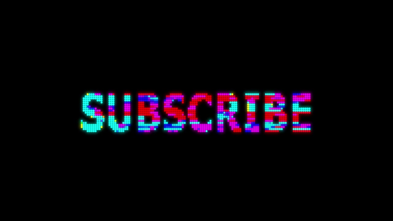 Subscribe kinetic typography video. 4k animation. Subscribe text glitch animation.