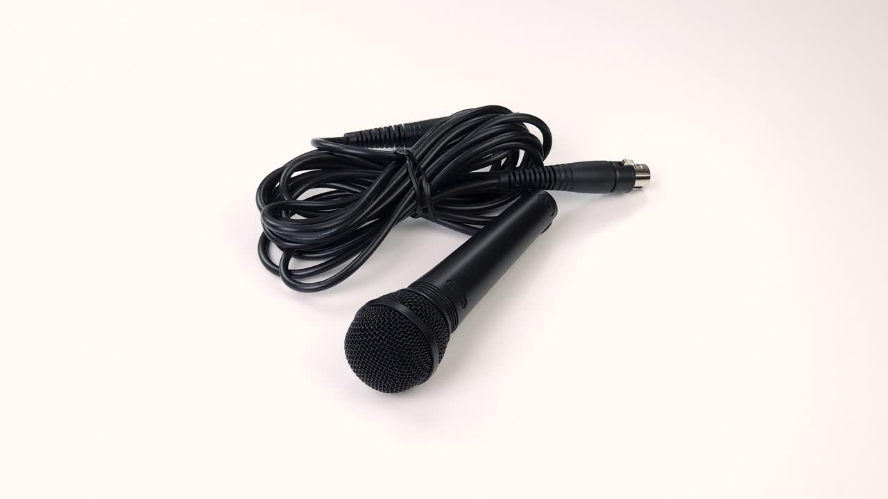 Microphone on white background 4K