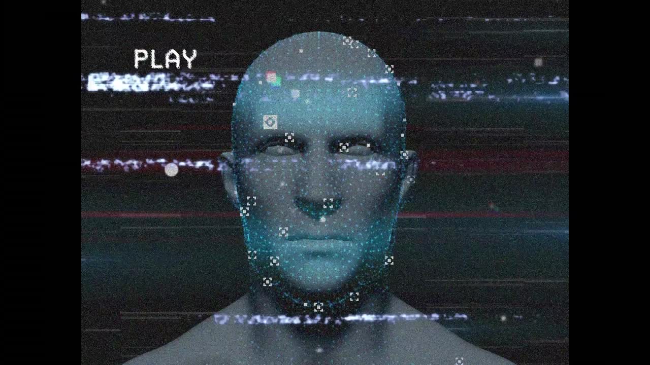 Animation of interference and data processing over digital human head