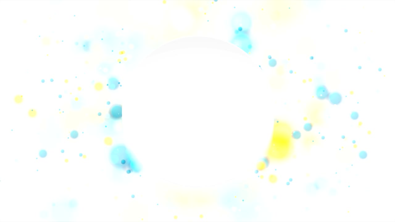 Blue and yellow glowing lights. Shiny bokeh abstract motion background