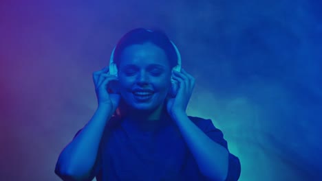 woman enjoying music at a party