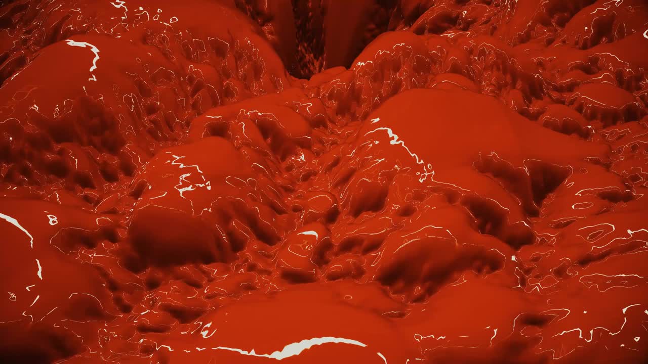 추상적인 움직이는 점액. 루프 된 배경