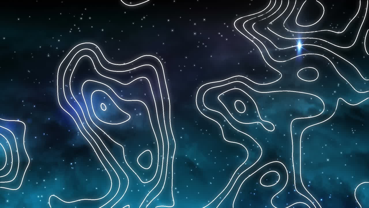 animación de líneas blancas sobre estrellas sobre fondo negro