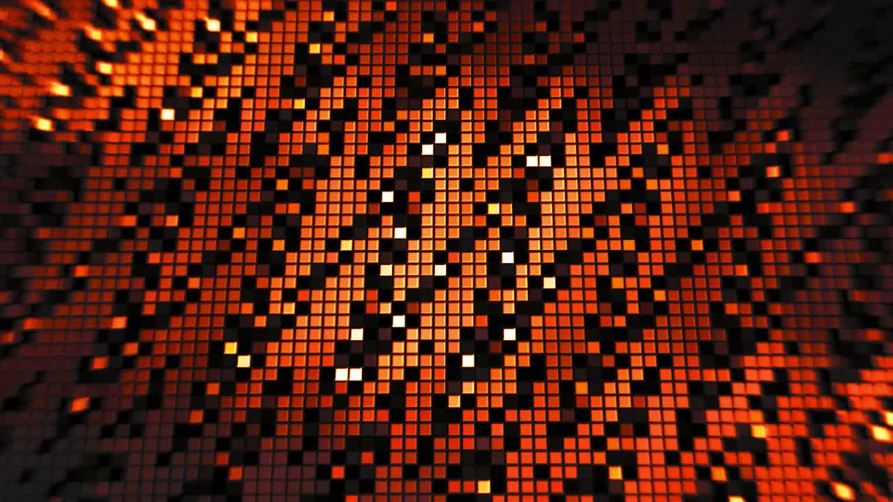 Abstrakt orange pixeleret baggrund