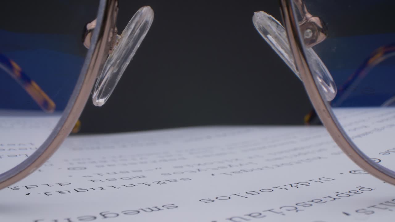 moviéndose hacia la toma de la cámara a las gafas