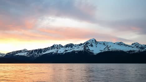 video of mountain range at sunrise with dynamic zoom