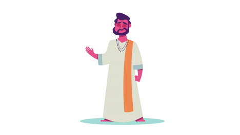hombre indio en traje tradicional