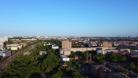 Overview-Ernst-Tellmann-Park-at-the-S-Bahn-Ring
Breathtaking-aerial-view-flight-panorama-overview-drone-footage
of-Berlin-Prenzlauer-Berg-Allee-Summer-2022