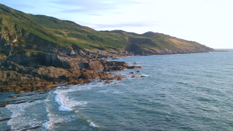 stunning aerial view of a rocky coastline
