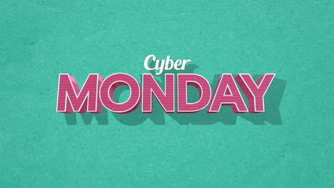 Retro-Cyber-Monday-text-on-green-grunge-texture-in-80s-style