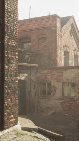 old brick building ruins