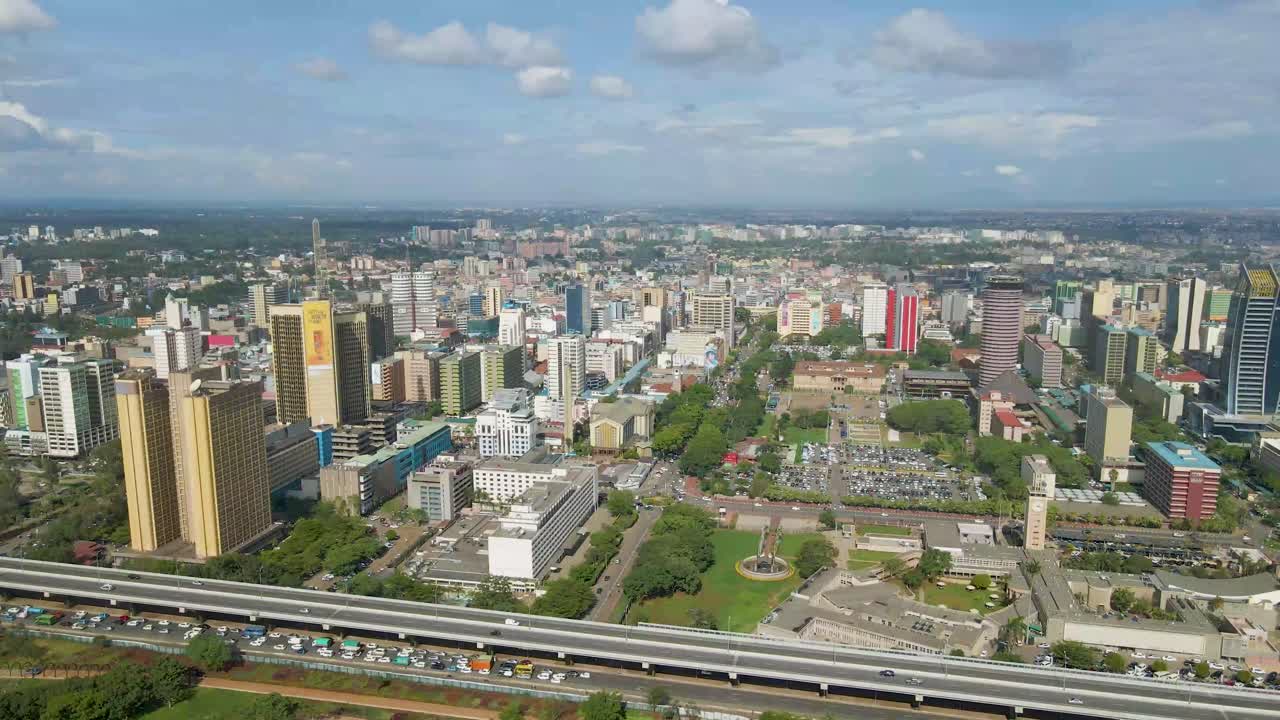 Vista aerea di Nairobi, Repubblica del Kenya, Africa orientale