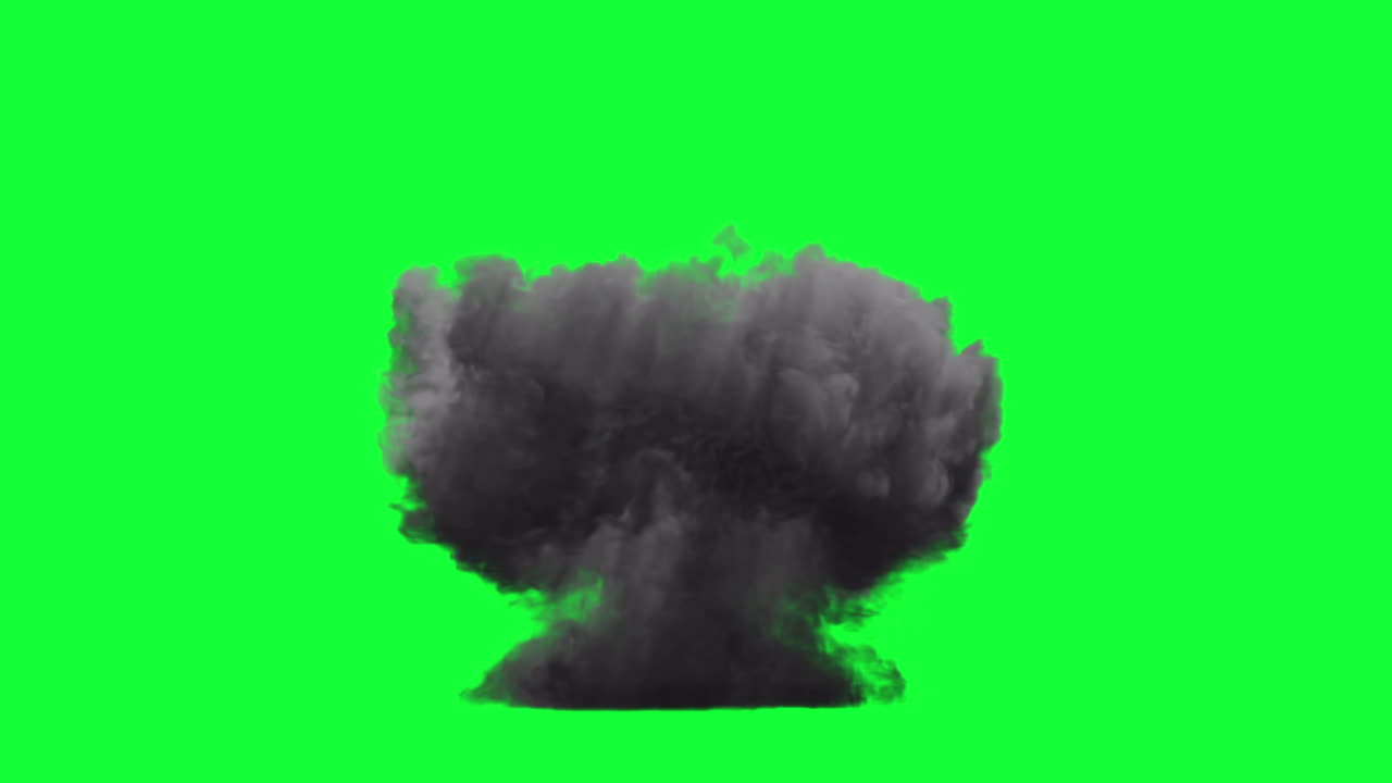 explosión en pantalla verde