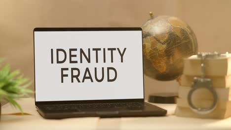 identity fraud displayed in legal laptop screen
