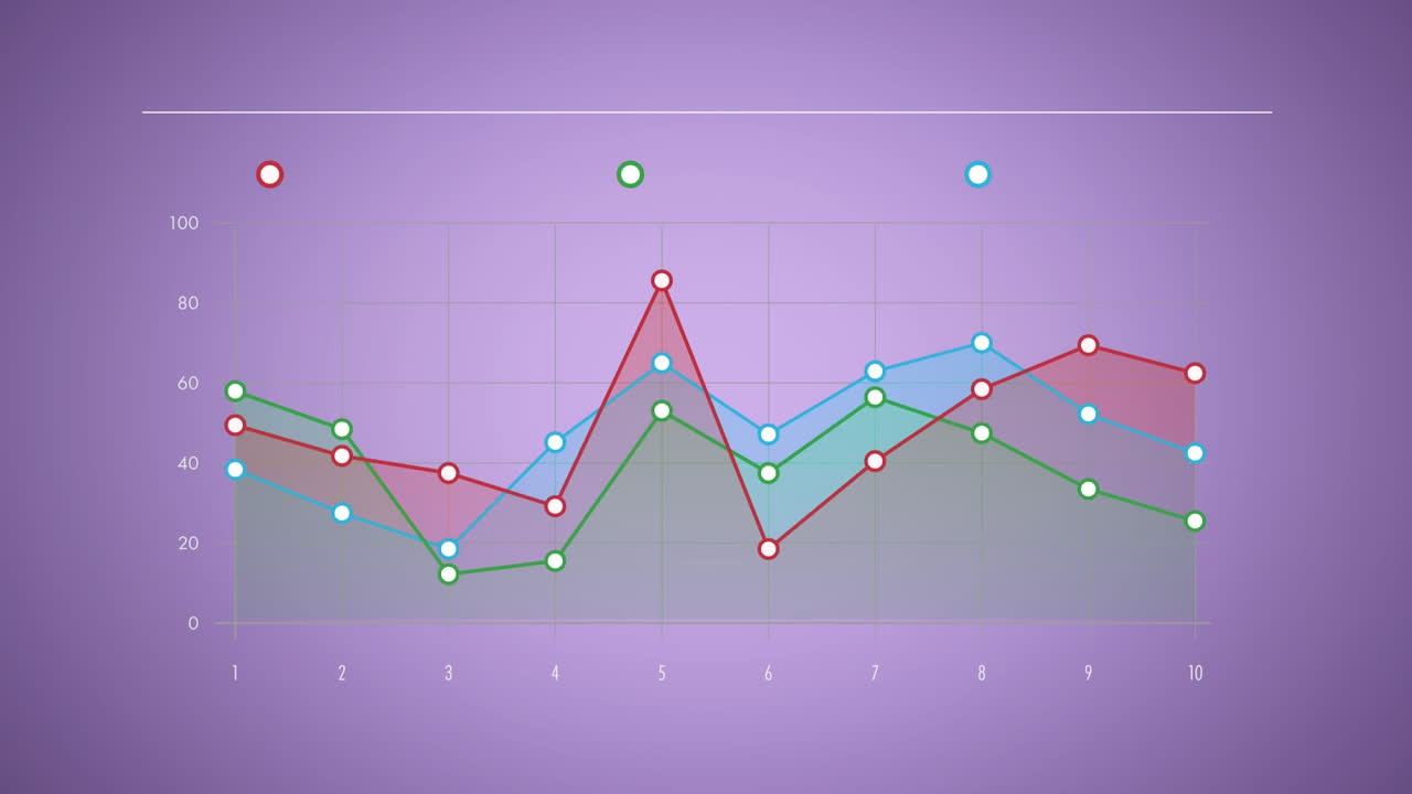 푸른색 배경 에 있는 다채로운 그래프