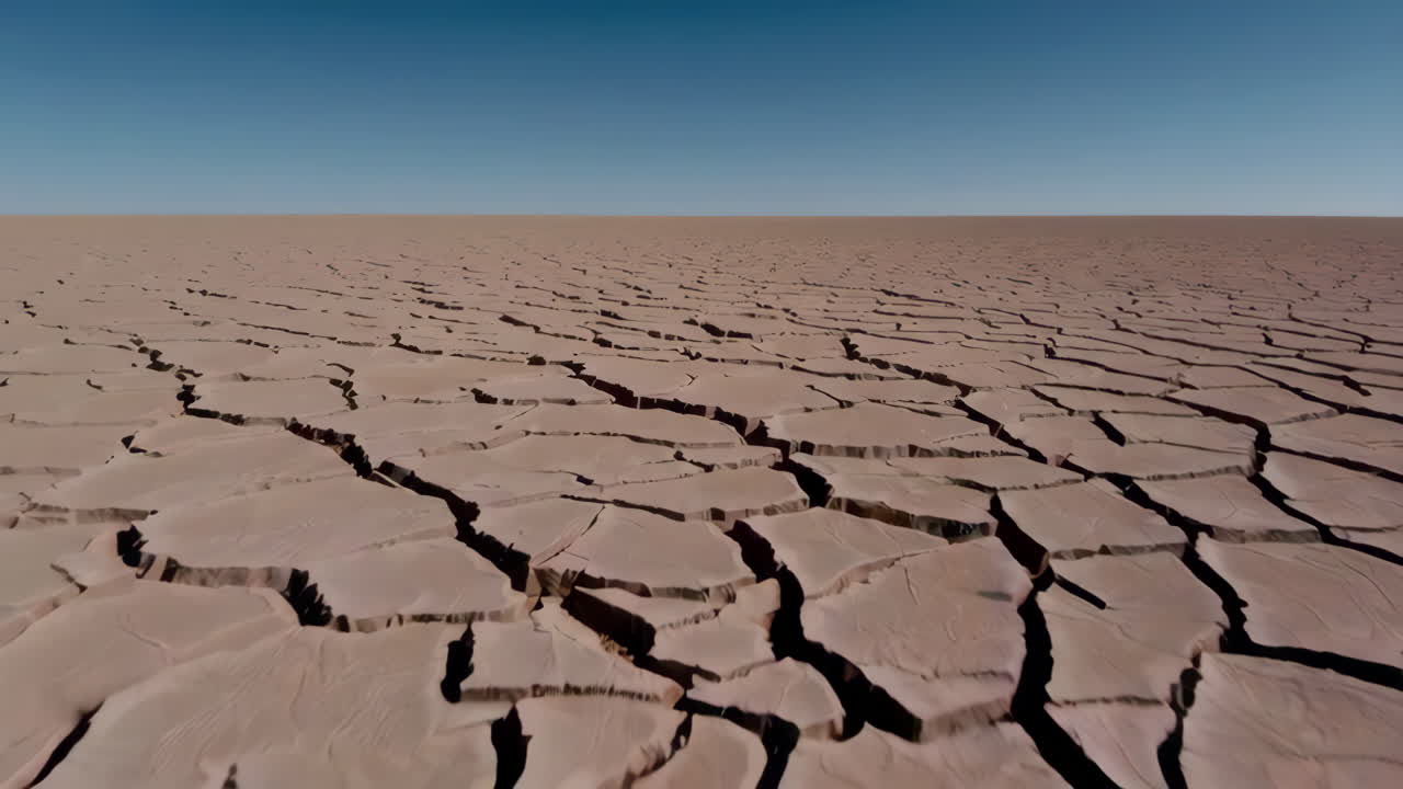 Dried cracked earth landscape