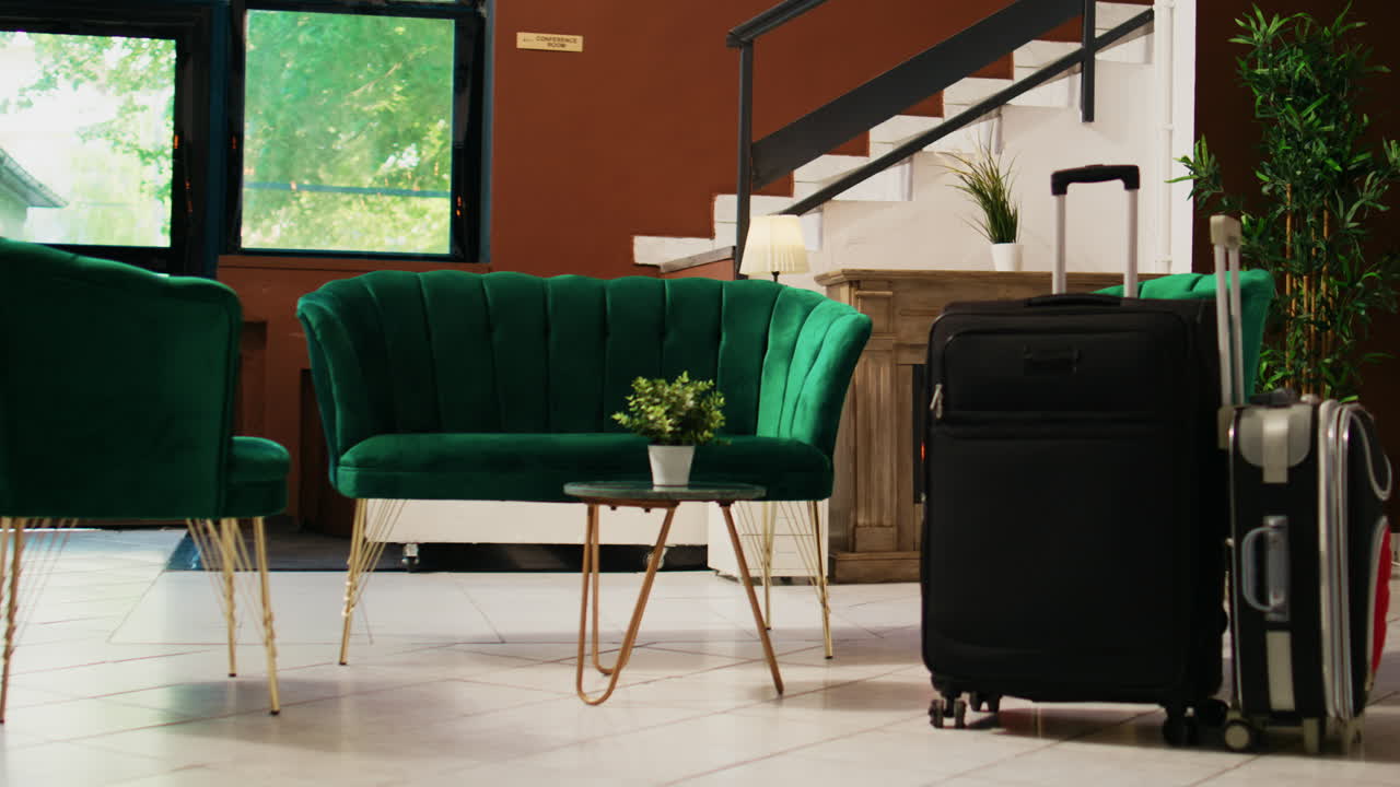 빈 이국적인 호텔 라운지