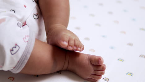 adorable baby feet closeup