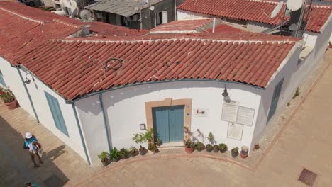 aerial first cypriot council houses(samanbahçe evleri) in nicosia,north cyprus