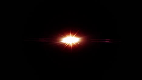 animazione di scintillante scintilla a caso dorato di luce spot di flare in effetto di elemento di movimento tremante. anello senza soluzione di continuità 4k su sfondo nero. concetto di effetto di luce flash di caos a anello generato digitalmente.