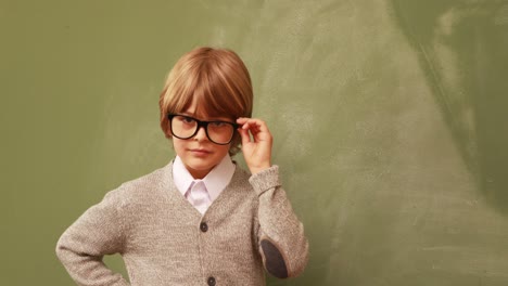 Cute-pupil-pretending-to-be-teacher
