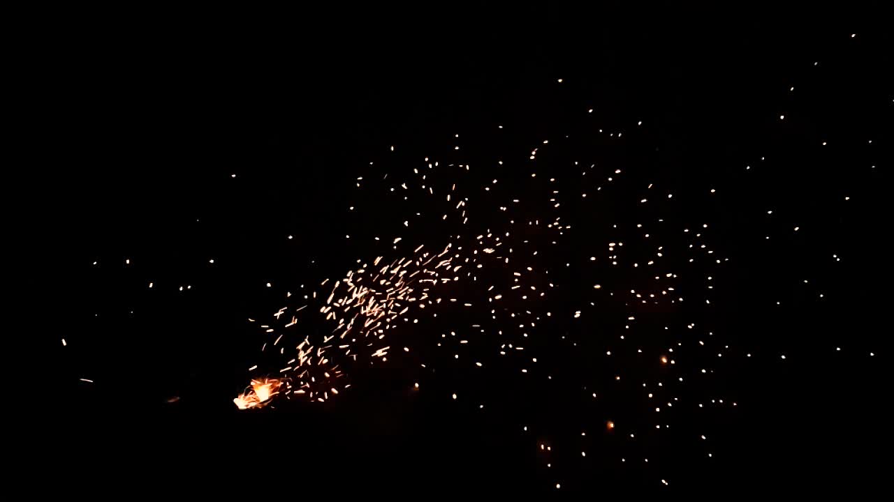 Fireworks display in the dark