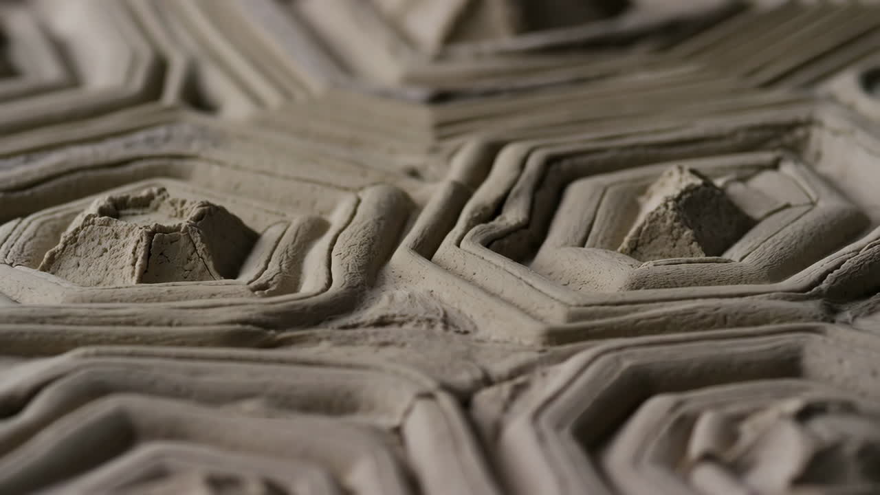 Close-up of Intricate Geometric Abstract Texture