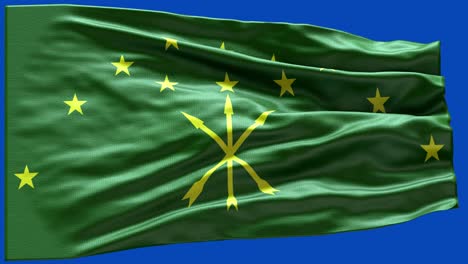 4k highly detailed flag of adygea - adygea flag high detail - national flag adygea wave pattern loopable elements