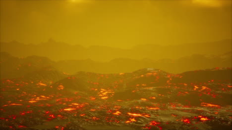 Erupción-Volcánica-Activa-Y-Flujo-De-Lava-En-El-Volcán