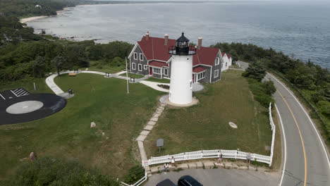 nobska lighthouse is iconic cape cod landmark offering scenic coastal view in massachusetts, united states