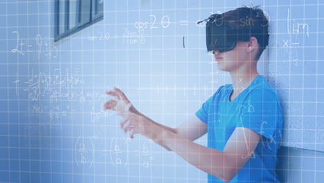 animation of mathematical equations over schoolchildren using vr headsets