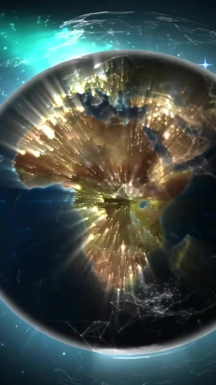 Animazione di globo con rete di connessioni su sfondo nero