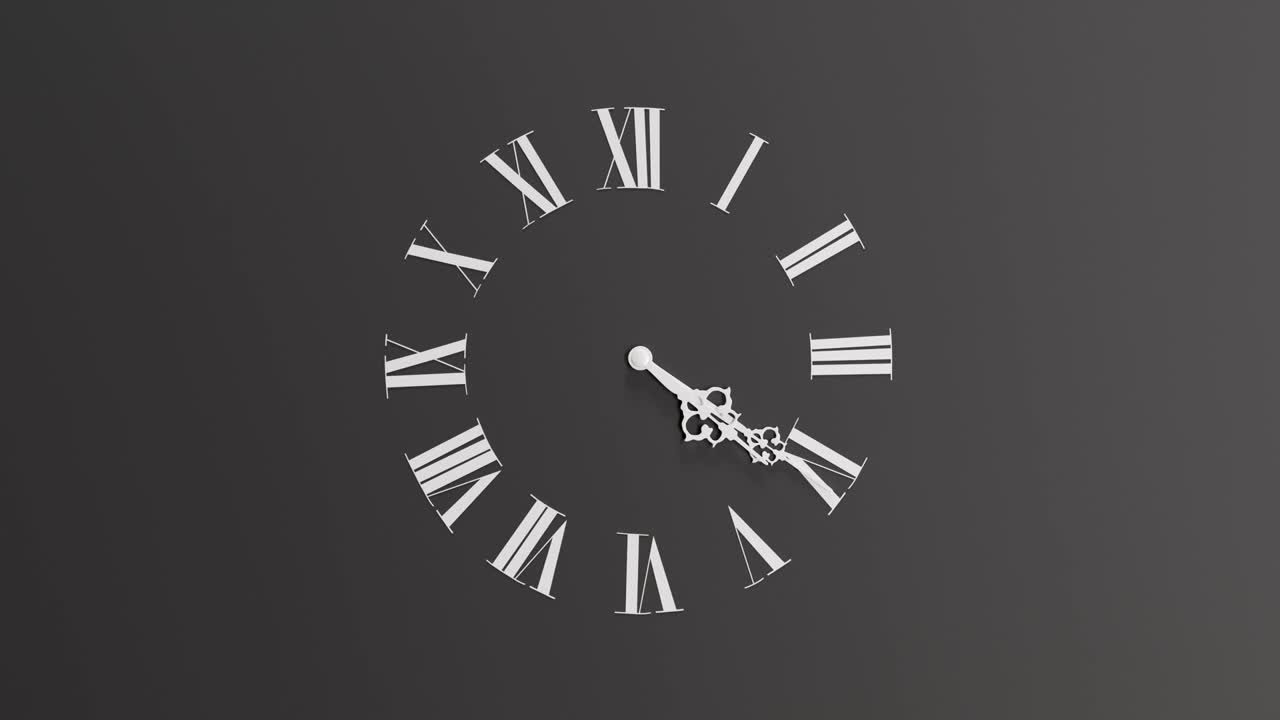 Clock Counting 24 Hour Day