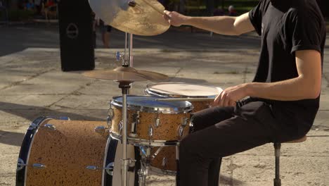 playing drums in a beautiful sunny day 04