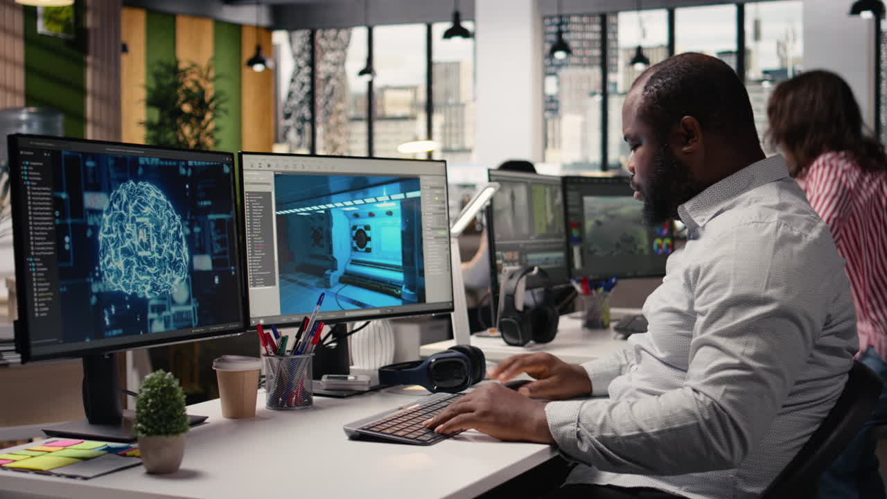 Game developing, AI neural networks, creating spatial video game