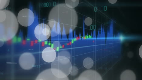 Stock-market-data-and-financial-graph-animation-over-bokeh-lights