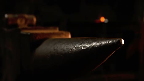 close-up of anvil and hammer