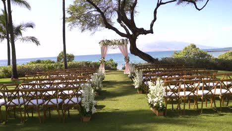 wedding ceremony venue decor gimbal shotmaui hawaii wedding
