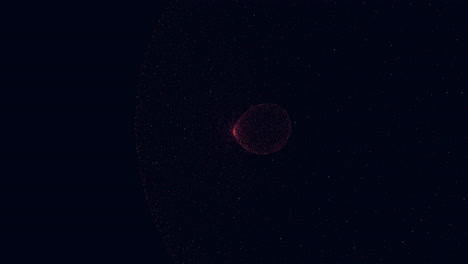 un punto rojo vibrante brilla en una extensión oscura