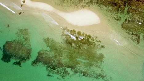 Aerial-ascent-and-arc-over-the-clear-waters-of-the-Gulf-of-California,-Rocky-Point,-Puerto-Peñasco,-Mexico