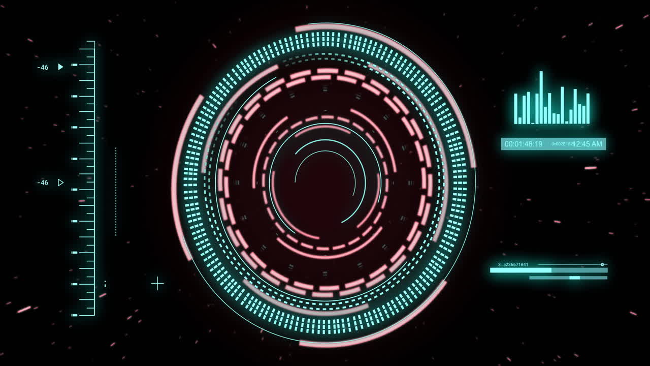 Animation of digital data processing over scope scanning