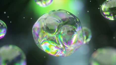 abstract iridescent bubbles