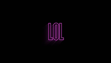 - 검은색 배경에 표현 단어 텍스트 lol