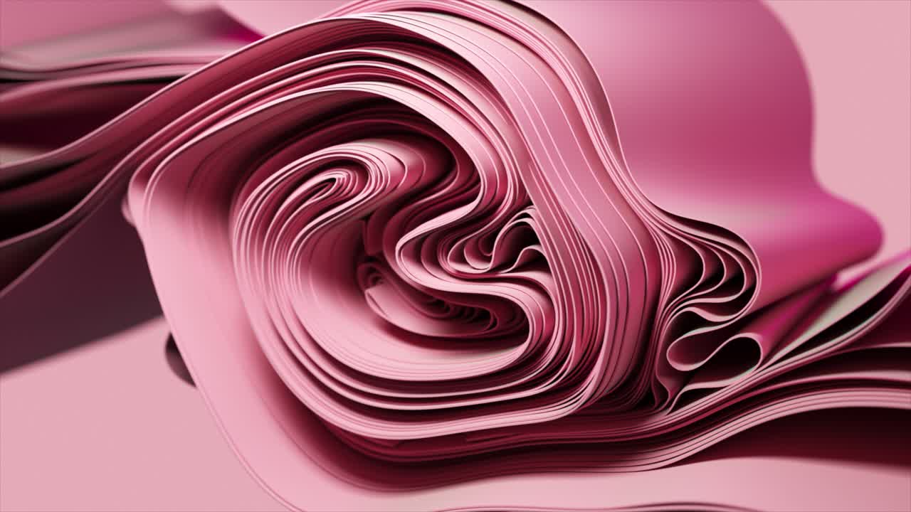Free stock video - Fluid 3d curves in shades of pink form a mesmerizing ...