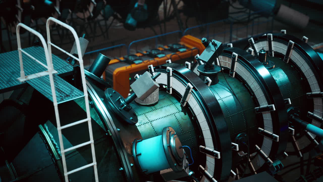 개념적인 하이테크 전력 열핵 또는 핵 원자로