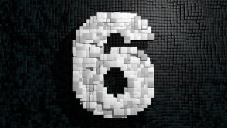 números pixelados en 3d 3 y 6