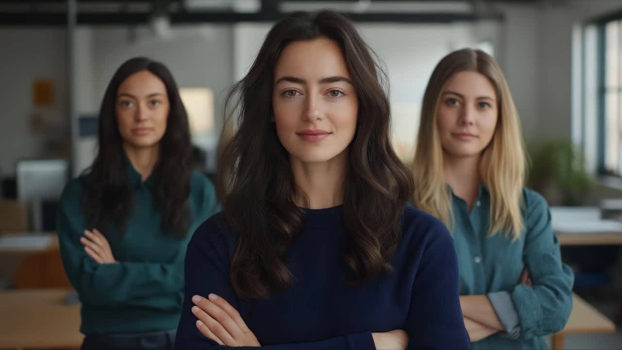 Confident Businesswomen in Modern Office